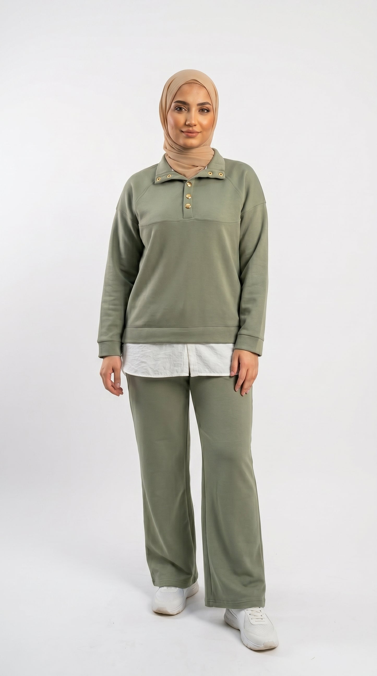 Muted sage green