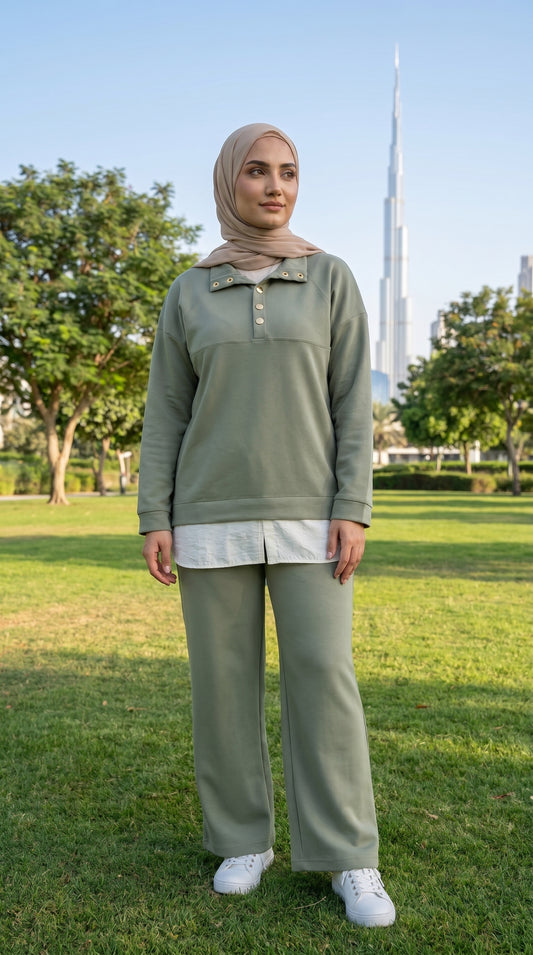 Muted sage green