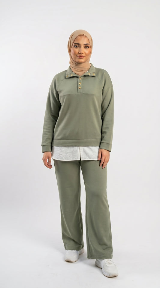 Muted sage green